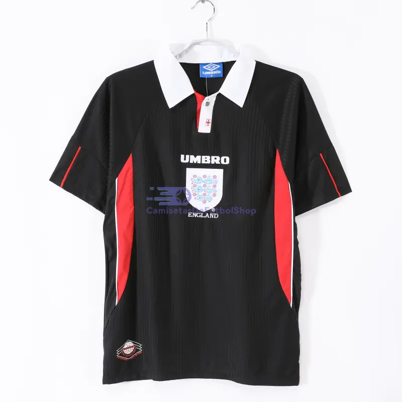 Camiseta Inglaterra 1998 3ª Equipación Retro Negro