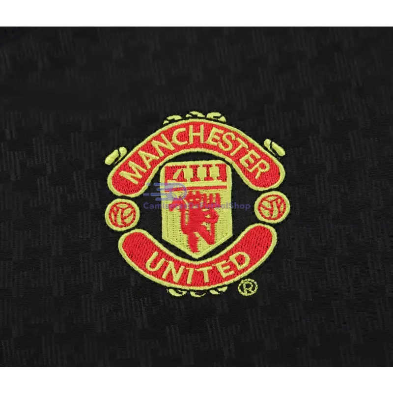 Camiseta Manchester United 2003/04 2ª Equipación Retro Negro Niño Kit