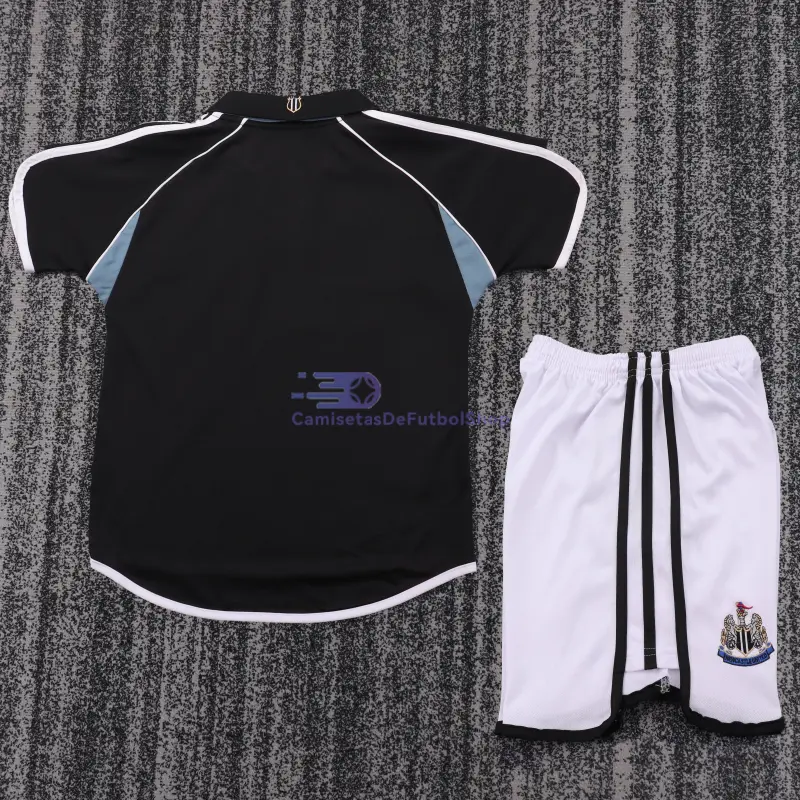 Camiseta Newcastle United 2000/01 2ª Equipación Retro Negro Niño Kit