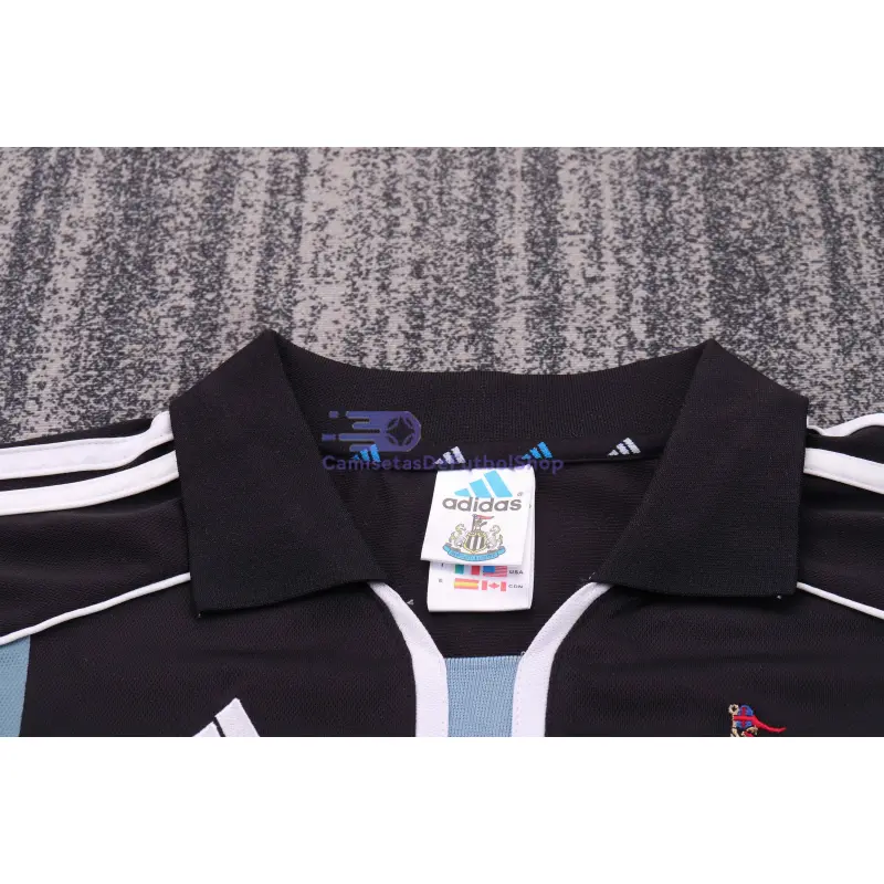 Camiseta Newcastle United 2000/01 2ª Equipación Retro Negro Niño Kit