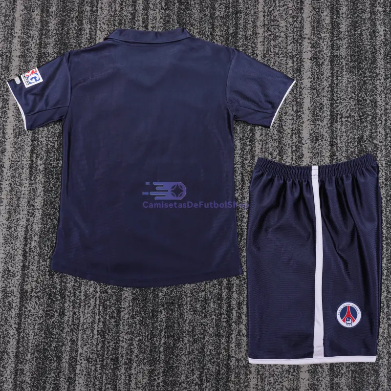 Camiseta PSG 2001/02 1ª Equipación Retro Azul Marino Niño Kit