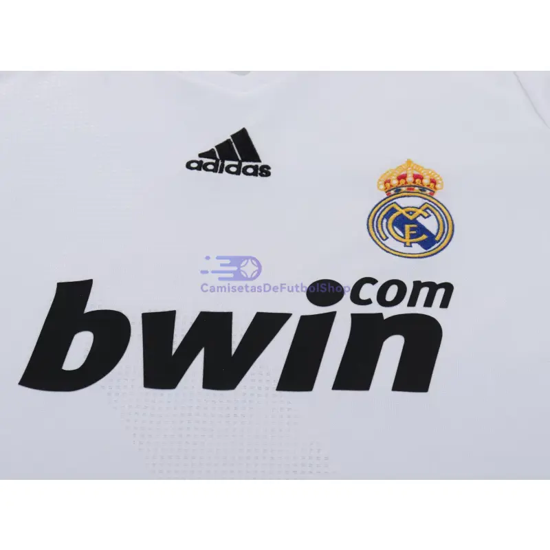 Camiseta Real Madrid 2008/09 1ª Equipación Retro Blanco Niño Kit