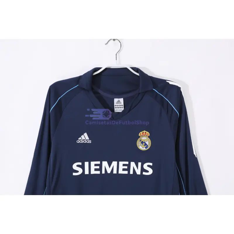 Camiseta Real Madrid 2005/06 2ª Equipación Retro ML Azul Marino