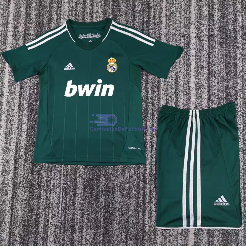 Camiseta Real Madrid 2012/13 3ª Equipación Retro Verde Niño Kit