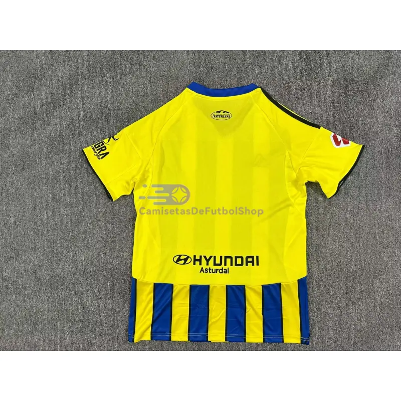 Camiseta Real Oviedo 2025/2026 2ª Equipación Azul/Amarillo con Parche La Liga