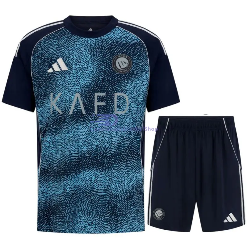 Camiseta Al Nassr 2025/2026 2ª Equipación Azul Niño Kit