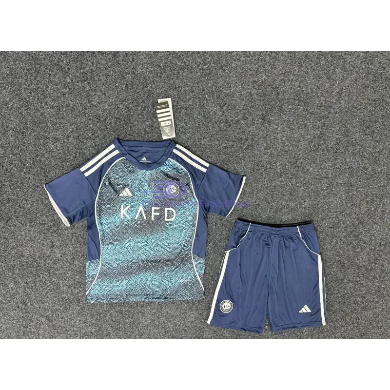 Camiseta Al Nassr 2025/2026 2ª Equipación Azul Niño Kit