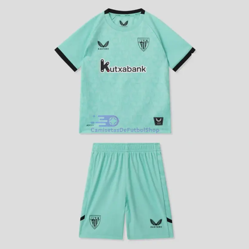 Camiseta Athletic de Bilbao 2025/2026 3ª Equipación Verde Niño Kit