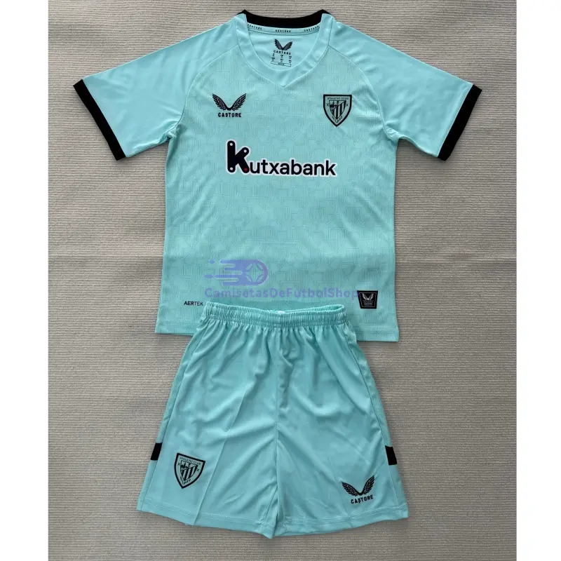 Camiseta Athletic de Bilbao 2025/2026 3ª Equipación Verde Niño Kit