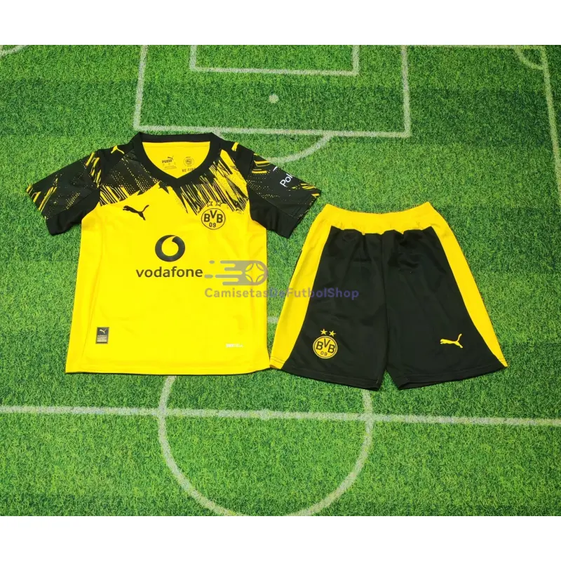 Camiseta Borussia Dortmund 2025/2026 1ª Equipación Amarillo Niño Kit