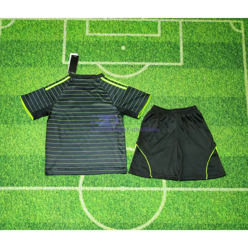 Camiseta Celtic 2025/2026 2ª Equipación Negro/Verde Niño Kit