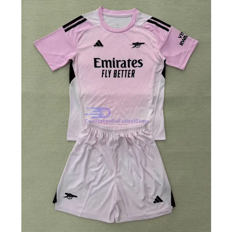Camiseta de Portero Arsenal 2025/2026 Rosa Niño Kit