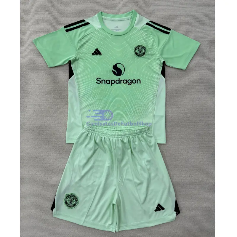 Camiseta de Portero Manchester United 2025/2026 Verde Claro/Negro