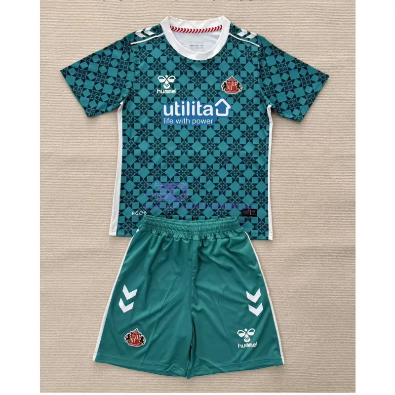 Camiseta de Portero Sunderland AFC 2025/2026 Verde Niño Kit