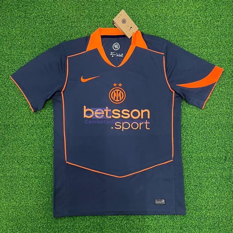 Camiseta Inter de Milan 2025/2026 3ª Equipación Gris/Naranja