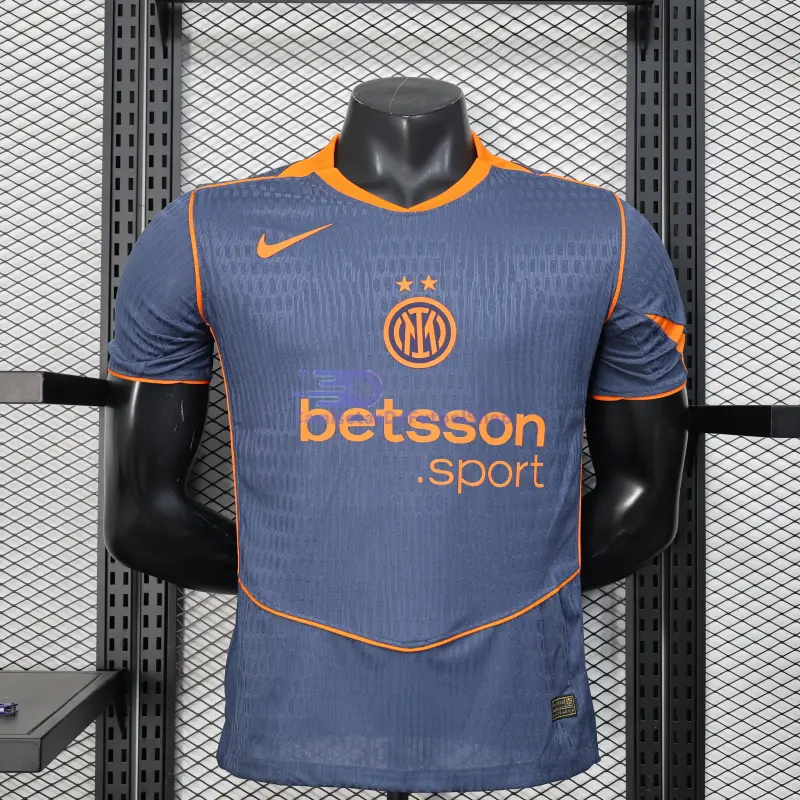 Camiseta Inter de Milan 2025/2026 3ª Equipación Gris/Naranja (EDICIÓN JUGADOR)