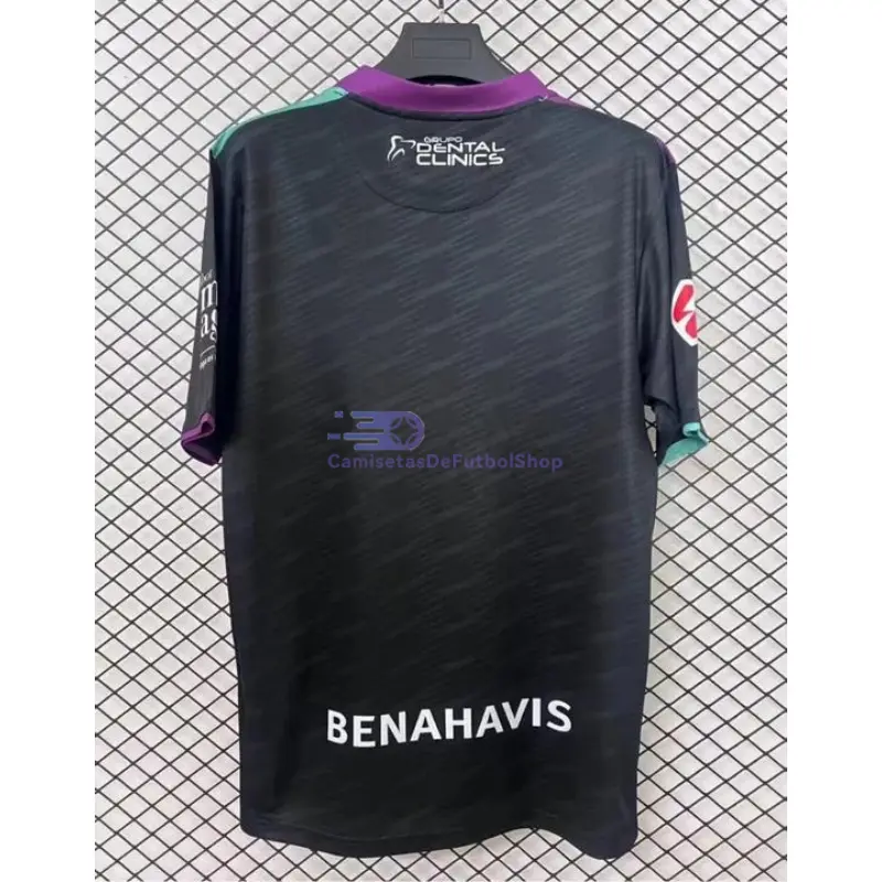 Camiseta Málaga CF 2025/2026 2ª Equipación Negro con Parche La Liga