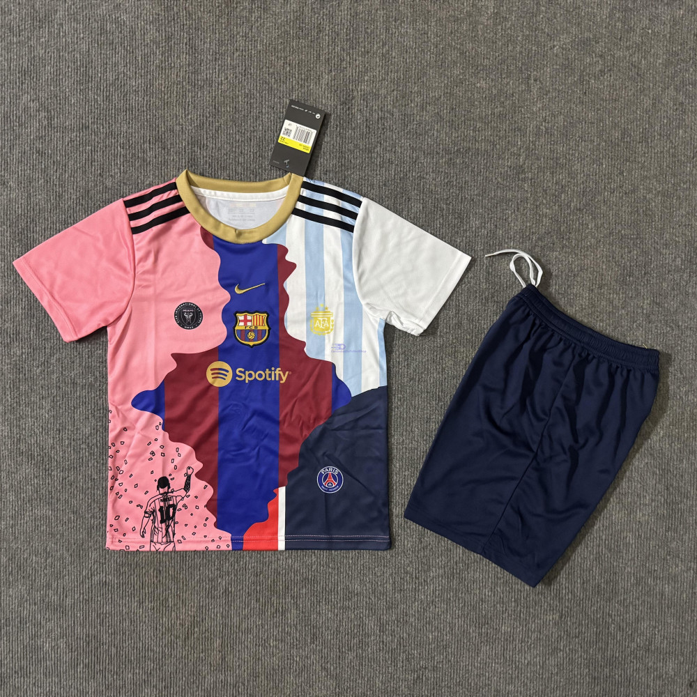 Camiseta MESSI 10 2025 Edición Conmemorativa Multicolor Niño Kit	