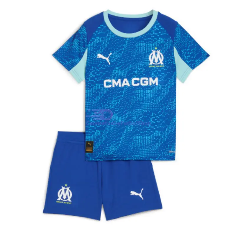 Camiseta Olympique Marsella 2025/2026 3ª Equipación Azul Niño Kit