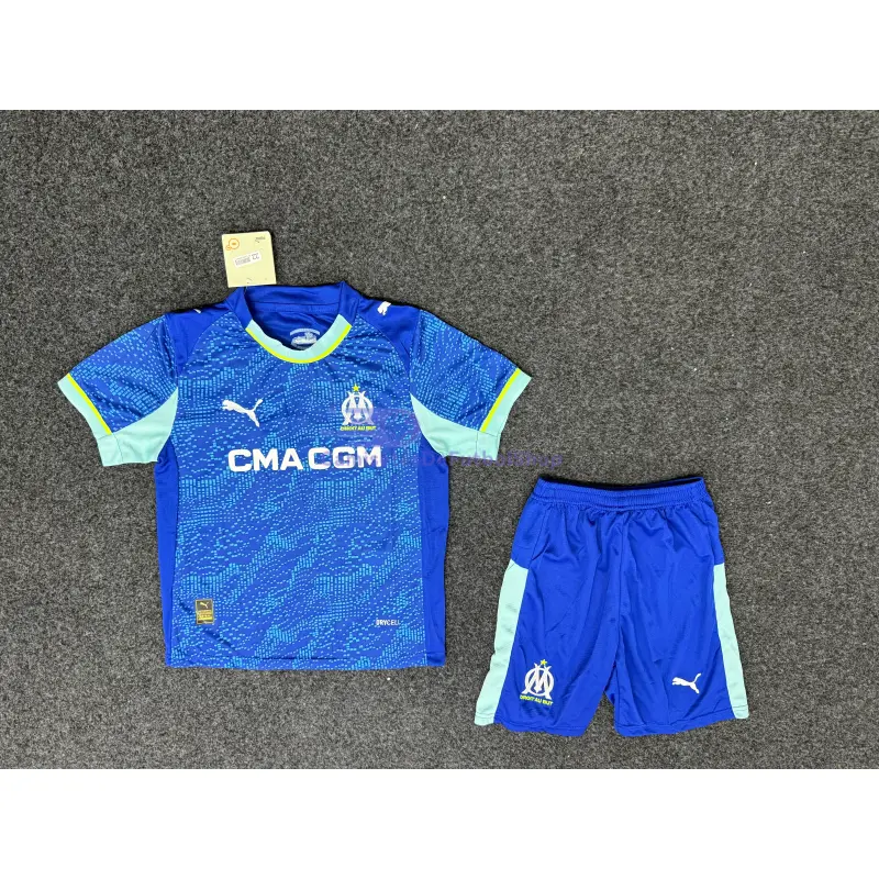 Camiseta Olympique Marsella 2025/2026 3ª Equipación Azul Niño Kit