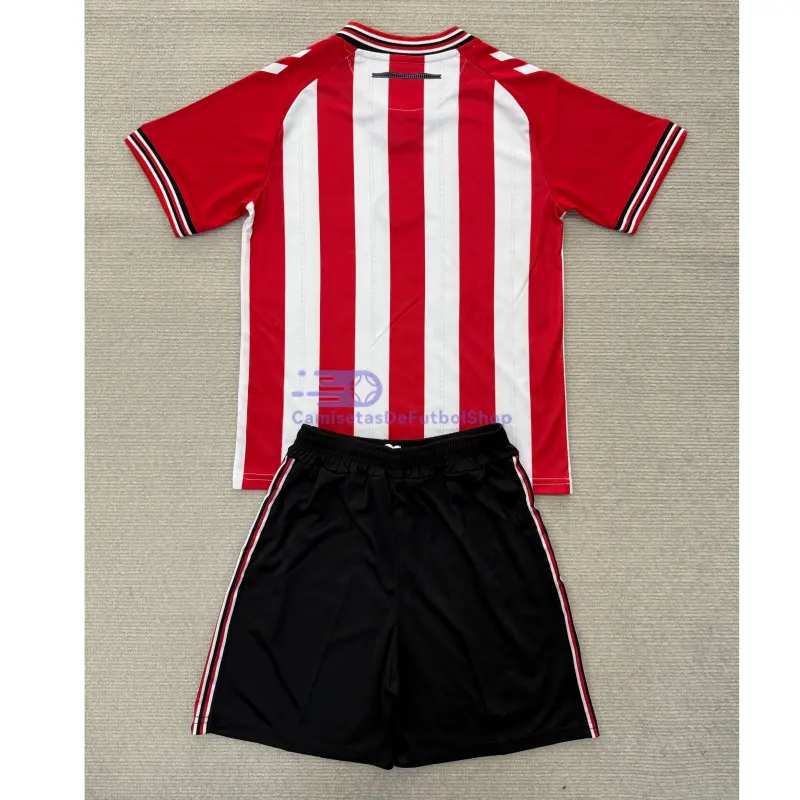 Camiseta Sunderland AFC 2025/2026 1ª Equipación Rojo/Blanco Niño Kit