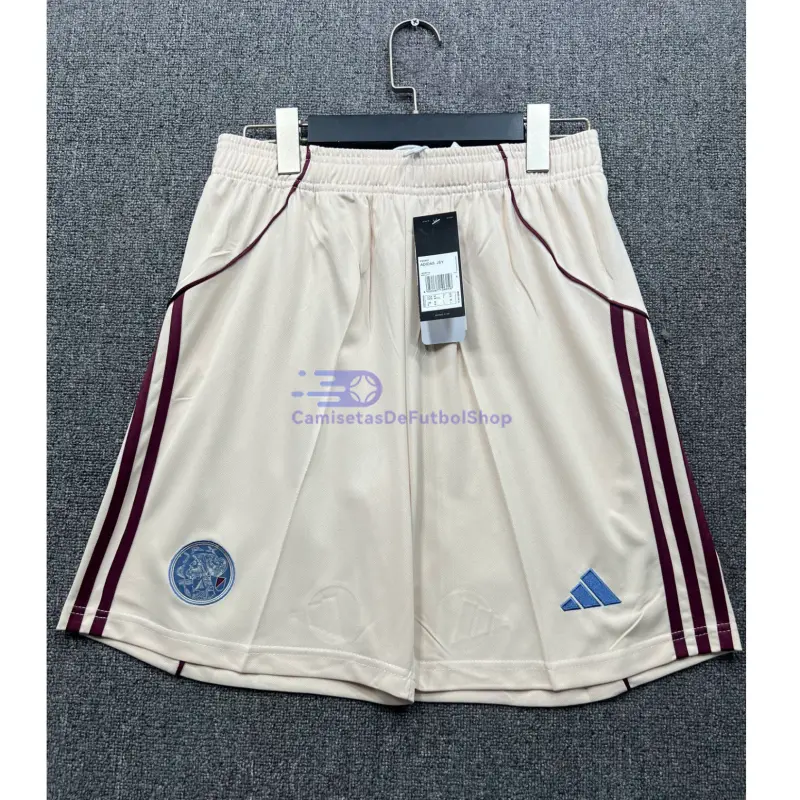 Pantalón Corto Ajax 2025/2026 3ª Equipación Blanco Roto