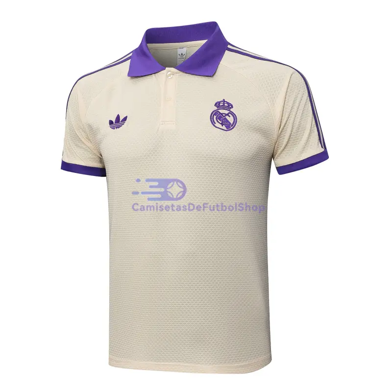 Polo Real Madrid 2025/2026 Beige/Morado