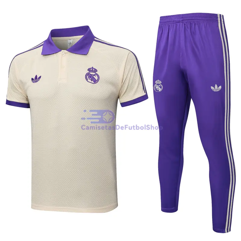 Polo Real Madrid 2025/2026 Beige/Morado