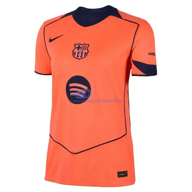 Camiseta Barcelona 2025/2026 3ª Equipación Naranja Mujer