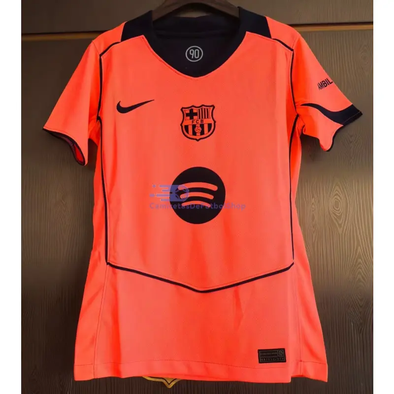 Camiseta Barcelona 2025/2026 3ª Equipación Naranja Mujer