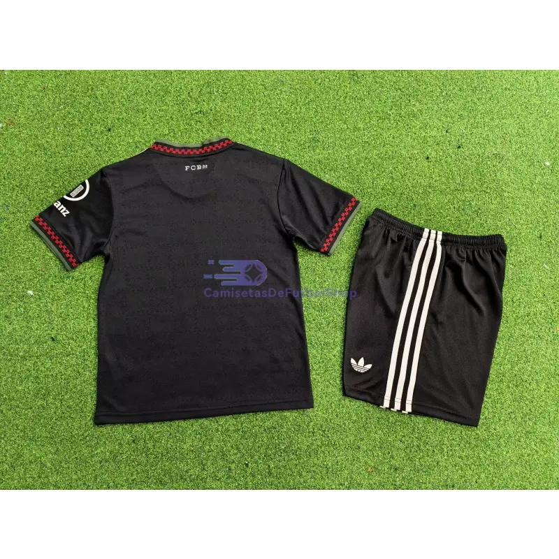 Camiseta Bayern Múnich 2025/2026 3ª Equipación Negro Niño Kit (EDICIÓN JUGADOR)