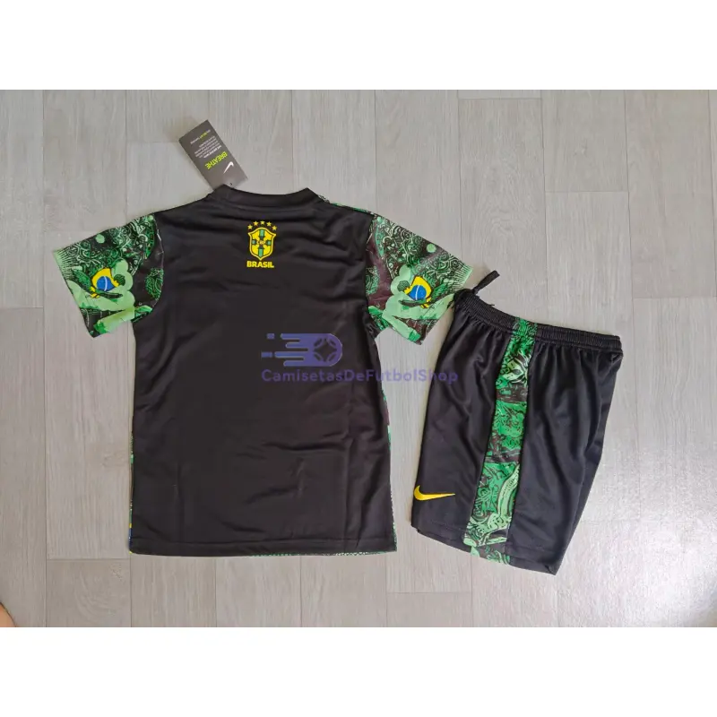 Camiseta Brasil 2025 Especial Edición Verde Niño Kit