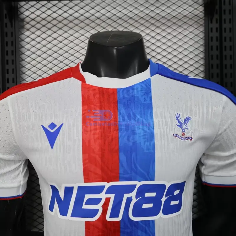 Camiseta Crystal Palace FC 2025/2026 2ª Equipación Blanco/Azul/Rojo (EDICIÓN JUGADOR)