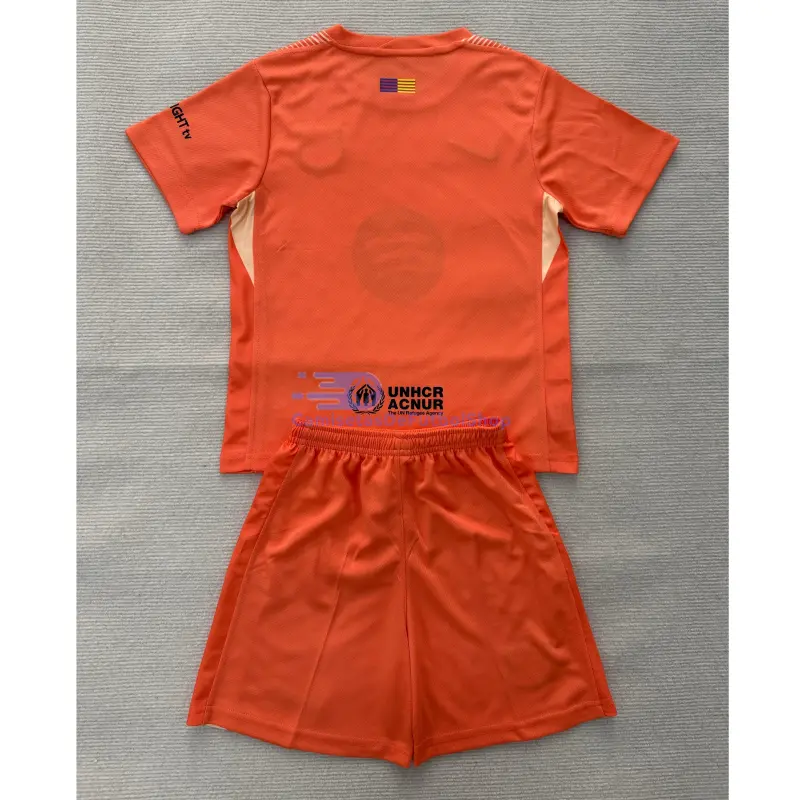 Camiseta de Portero Barcelona 2025/2026 Naranja Niño Kit