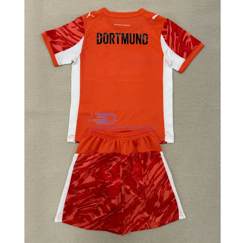 Camiseta de Portero Borussia Dortmund 2025/2026 Naranja Niño Kit