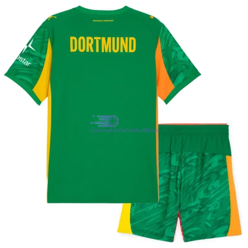 Camiseta de Portero Borussia Dortmund 2025/2026 Verde Niño Kit