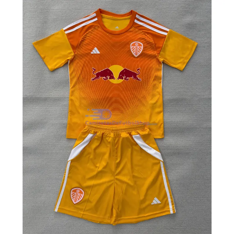 Camiseta de Portero Leeds United 2025/2026 Naranja Niño Kit