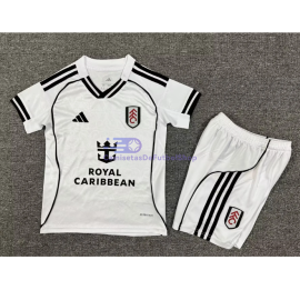 Camiseta Fulham F.C. 2025/2026 1ª Equipación Blanco Niño Kit	