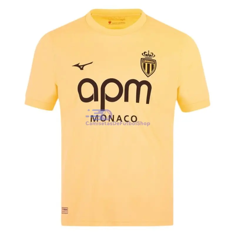 Camiseta Monaco 2025/2026 3ª Equipación Amarillo Claro