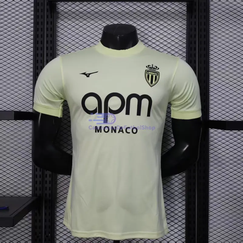 Camiseta Monaco 2025/2026 3ª Equipación Amarillo Claro (EDICIÓN JUGADOR)