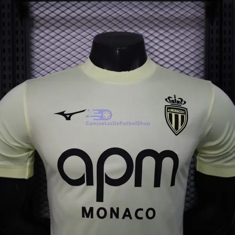Camiseta Monaco 2025/2026 3ª Equipación Amarillo Claro (EDICIÓN JUGADOR)