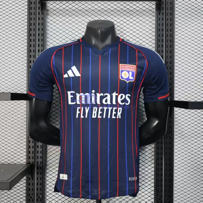Camiseta Olympique De Lyon 2025/2026 2ª Equipación Azul Marino (EDICIÓN JUGADOR)