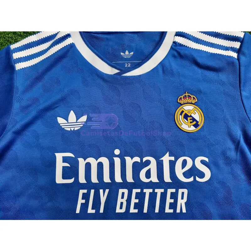 Camiseta Real Madrid 2025/2026 3ª Equipación Azul Niño Kit (EDICIÓN JUGADOR)