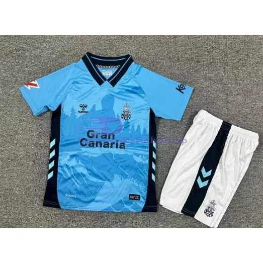 Camiseta Las Palmas 2025/2026 2ª Equipación Azul Niño Kit con Parche La Liga