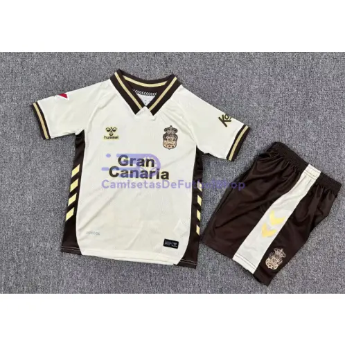 Camiseta Las Palmas 2025/2026 3ª Equipación Beige Niño Kit con Parche La Liga