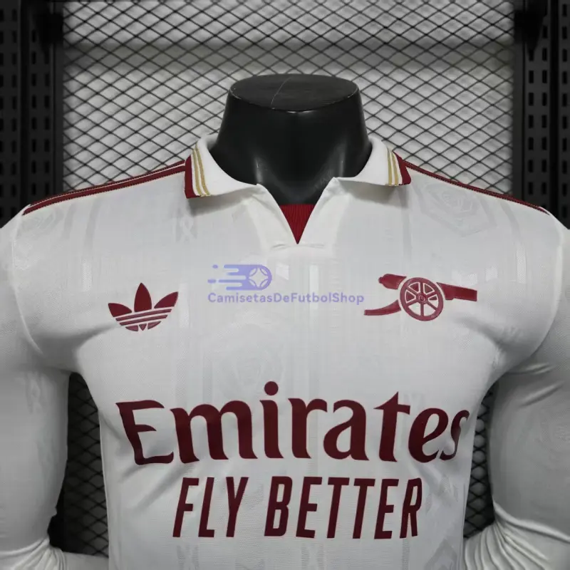 Camiseta Arsenal 2025/2026 3ª Equipación ML Blanco (EDICIÓN JUGADOR)