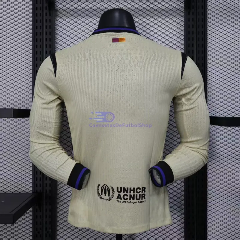 Camiseta Barcelona 2025/2026 2ª Equipación ML Oro (EDICIÓN JUGADOR)