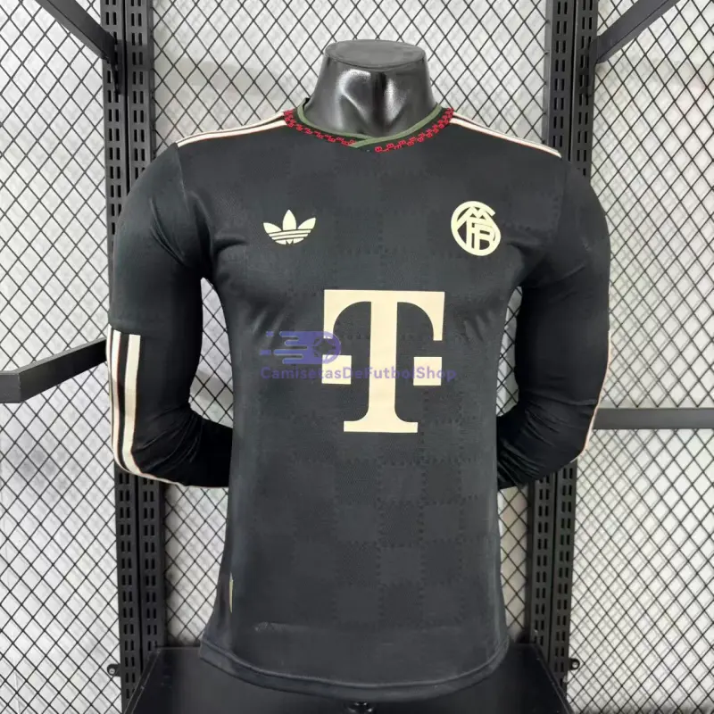Camiseta Bayern Múnich 2025/2026 3ª Equipación ML Negro (EDICIÓN JUGADOR)