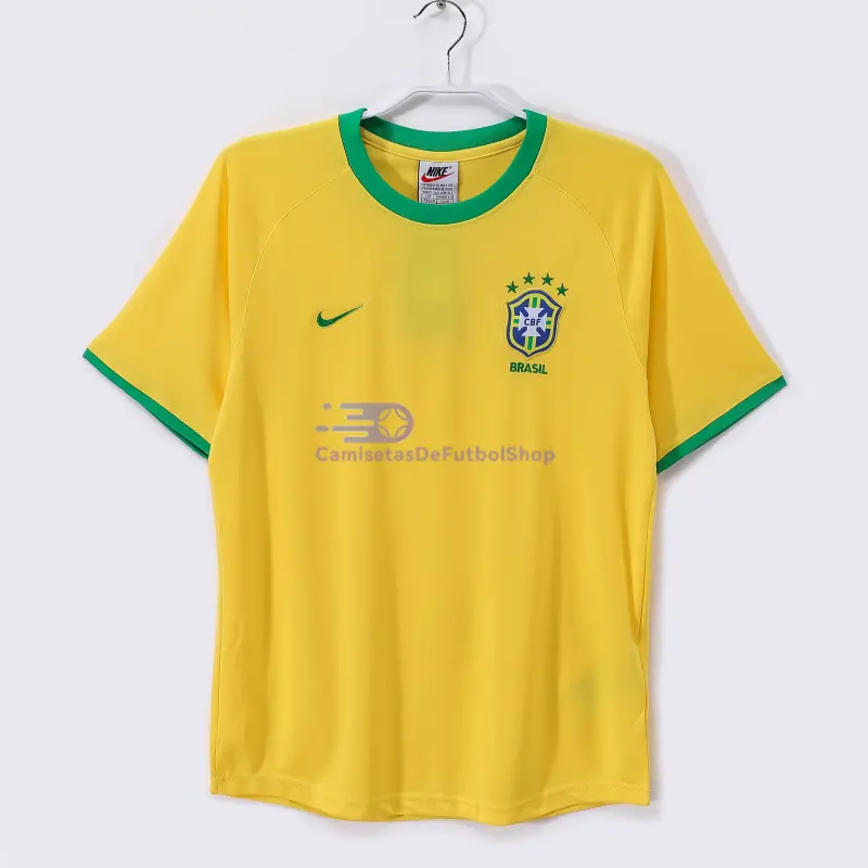Camiseta Brasil 2000 1ª Equipación Retro Amarillo