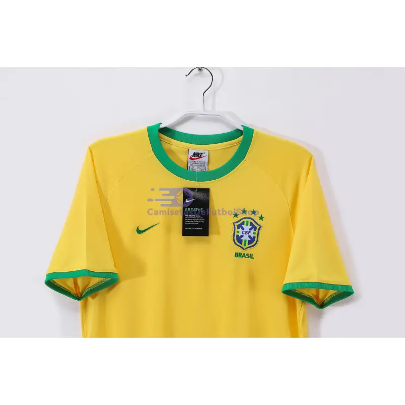 Camiseta Brasil 2000 1ª Equipación Retro Amarillo